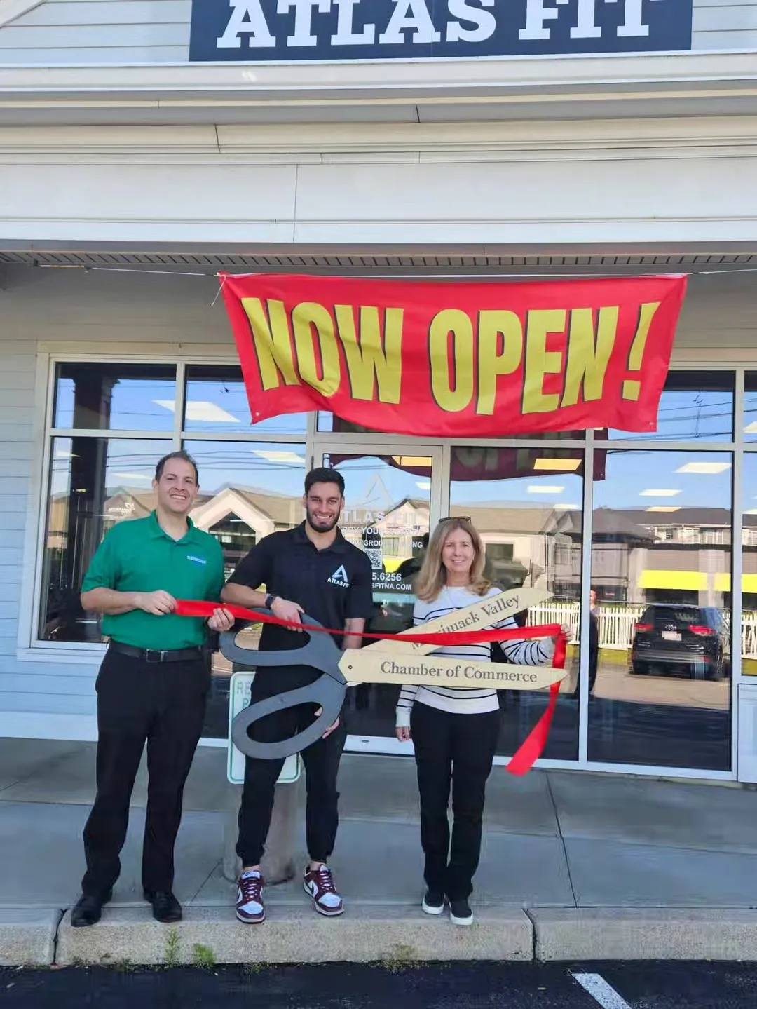 Ribbon cutting at Atlas Fit with the Merrimack Valley Chamber of Commerce