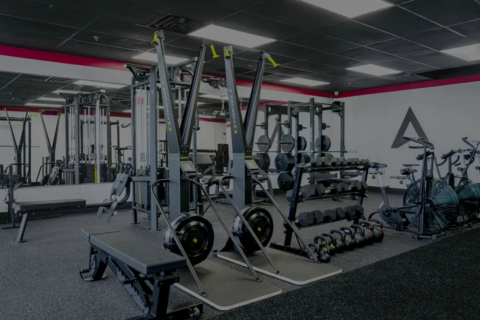 SkiErg row, kettlebells and the dumbbell rack